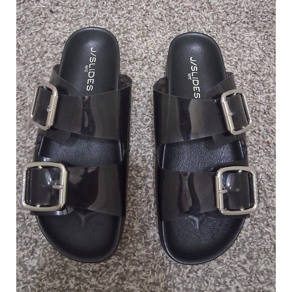 NEW! Women's J Slides Roget Sandal in Smoke (Black), Size 6.5 - Picture 3 of 9